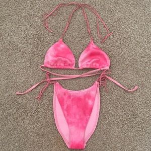ASOS Swim One Size pink tie dye